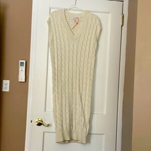 Cable Knit Sleeveless Sweater Dress Naadam